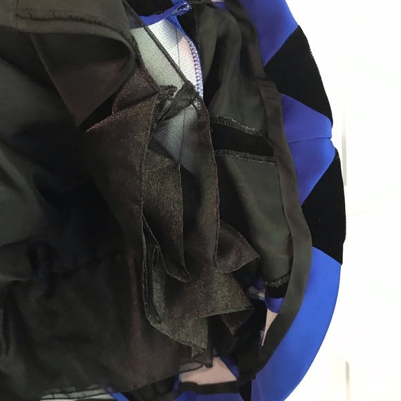 Sold‼️Black Tie Oleg Cassini Black & Royal Skirt - Picture 7 of 8